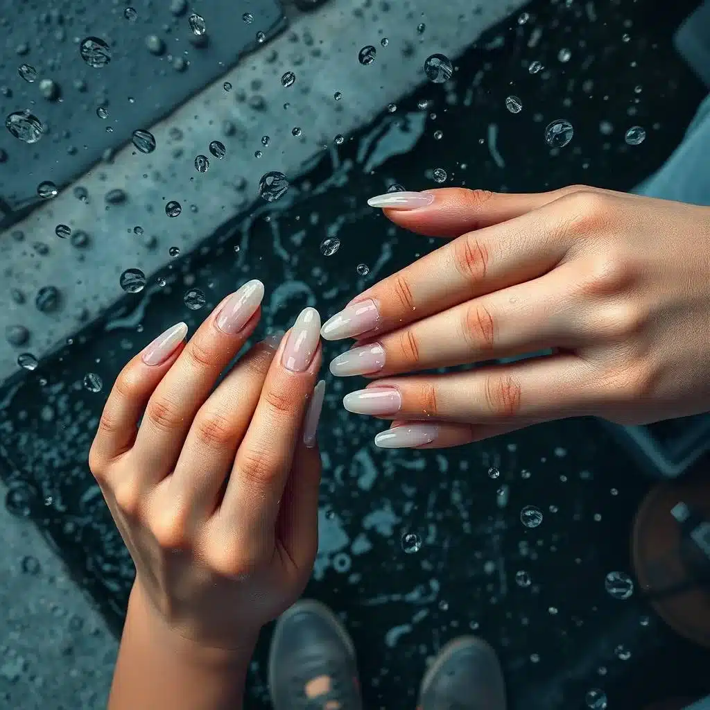 Ocean wave gel nails


