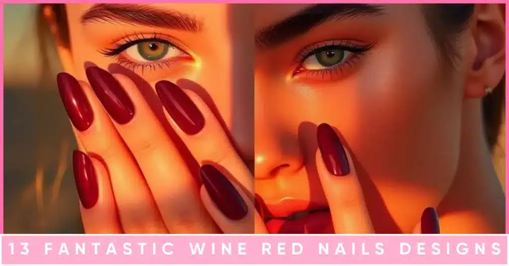 Wine Red Nails Designs