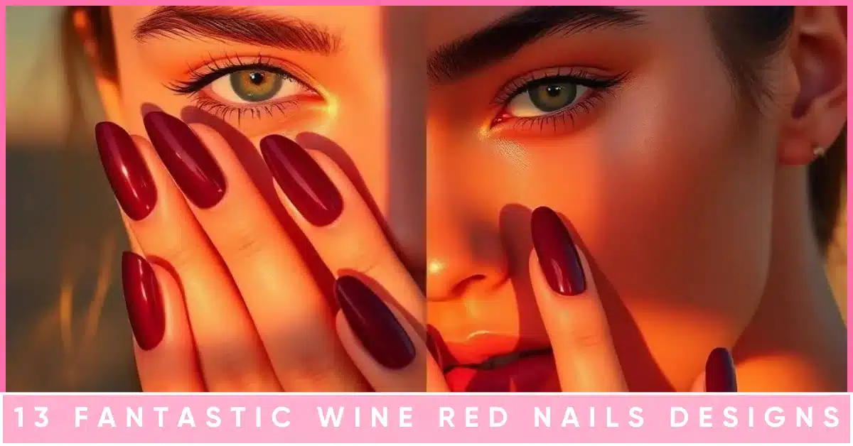 Wine Red Nails Designs