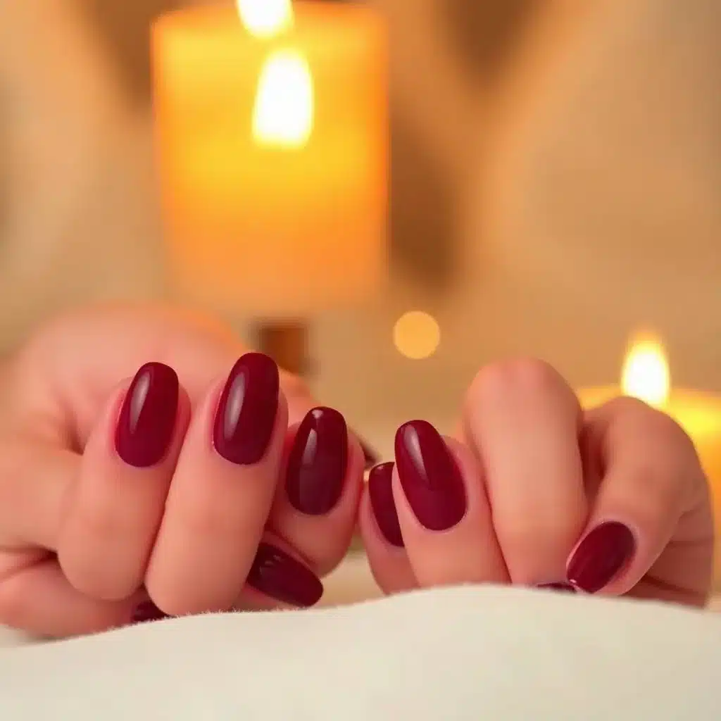 Burgundy wine nails
