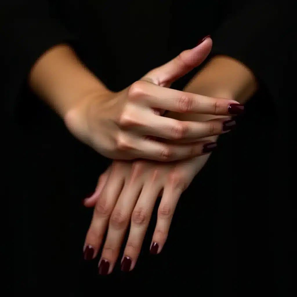 Burgundy ombrĂŠ nails