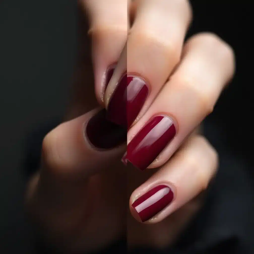 Burgundy coffin nails