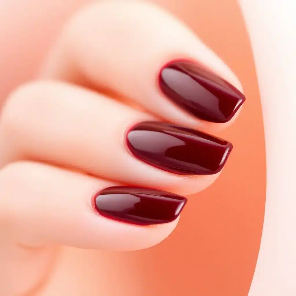 Burgundy nails
