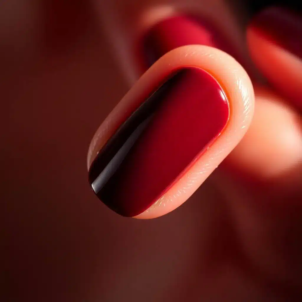 burgundy color nail