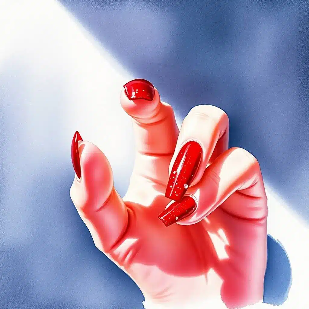 dark red cherry nails