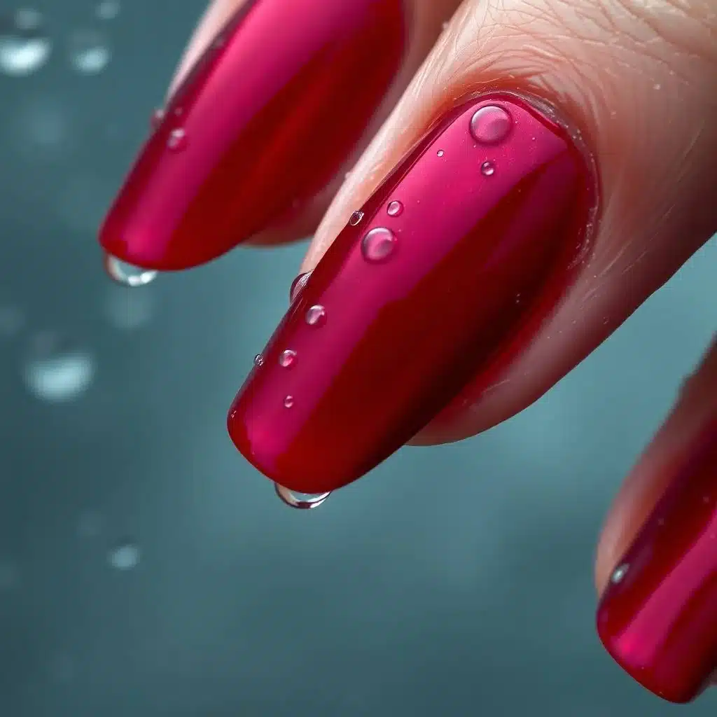 dark cherry red nails