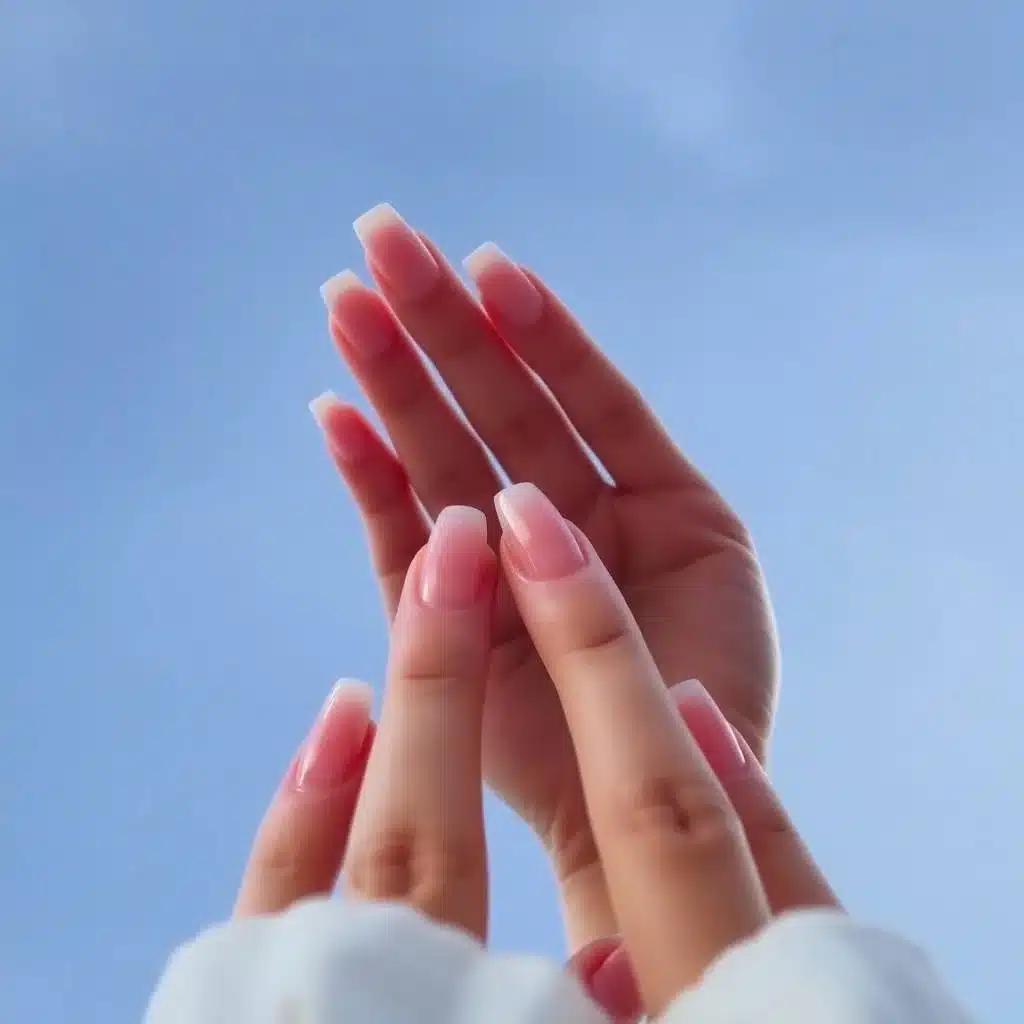 Glossy short nails

