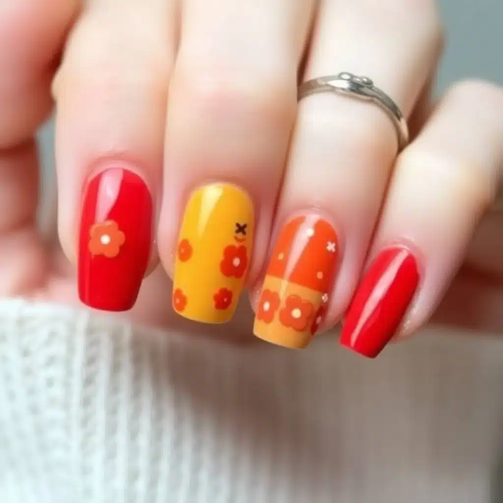 Hand-painted nails