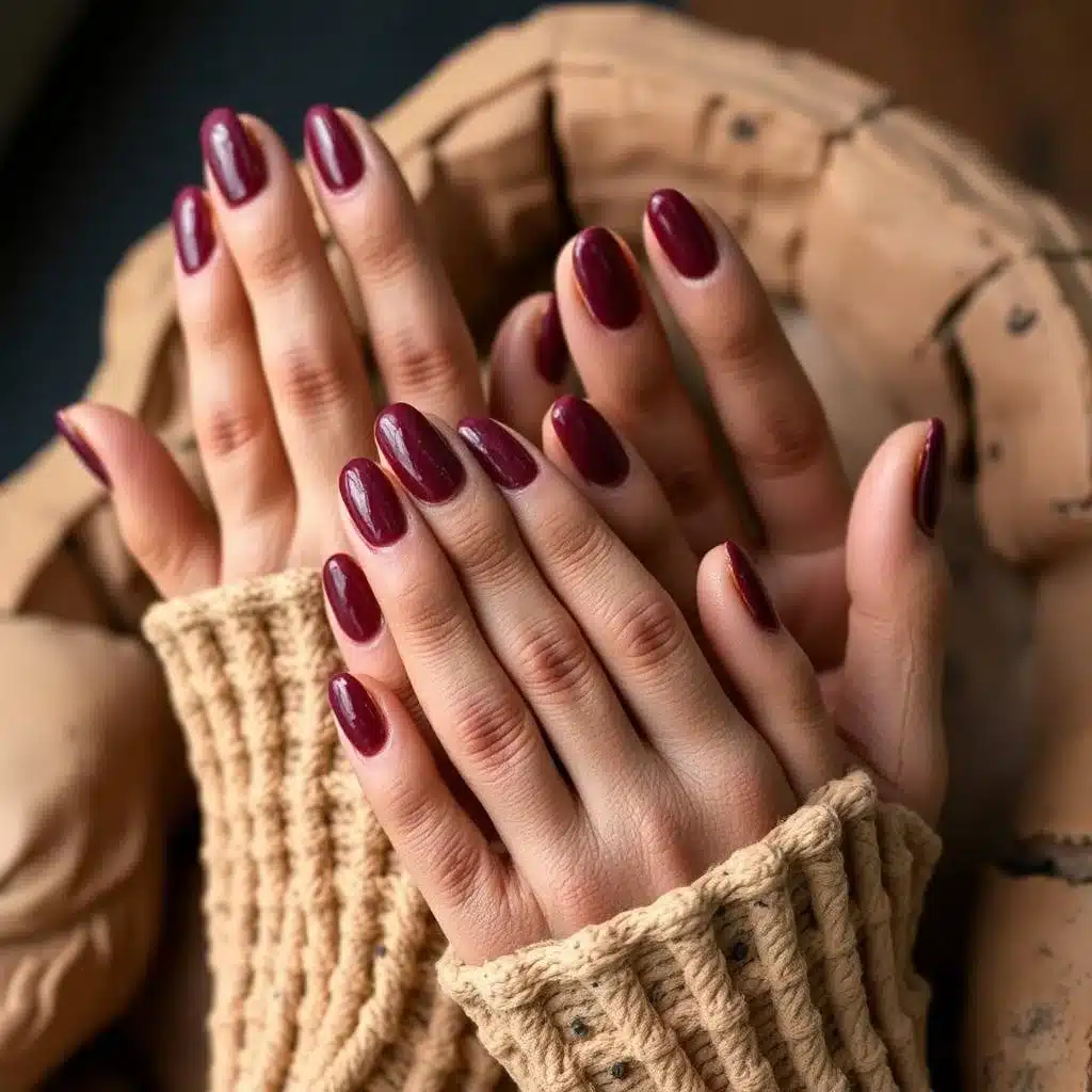 maroon nail designs