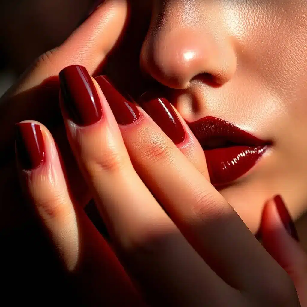 red wine nails