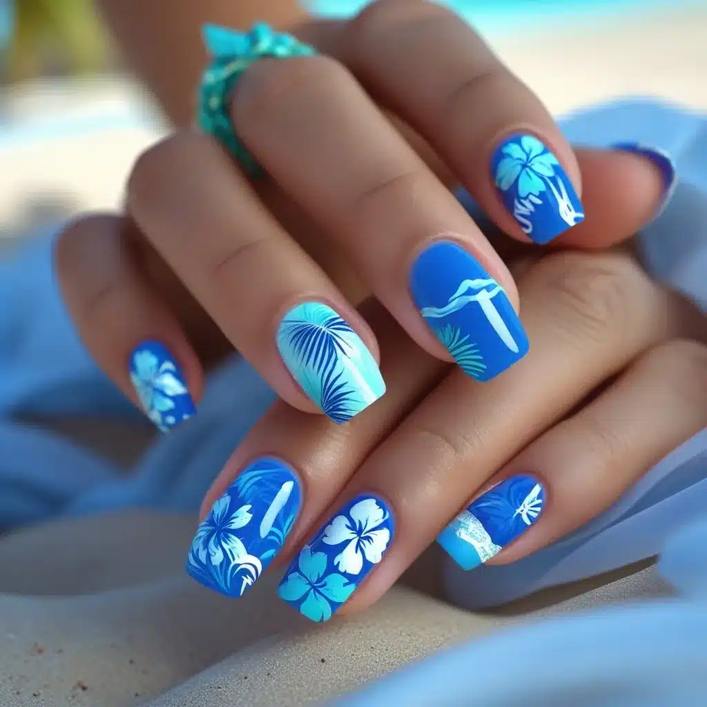 Beachy nails