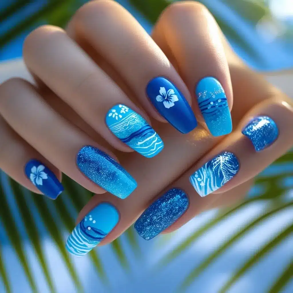 Beachy nails