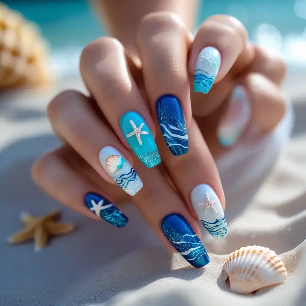 Sandy nude nails