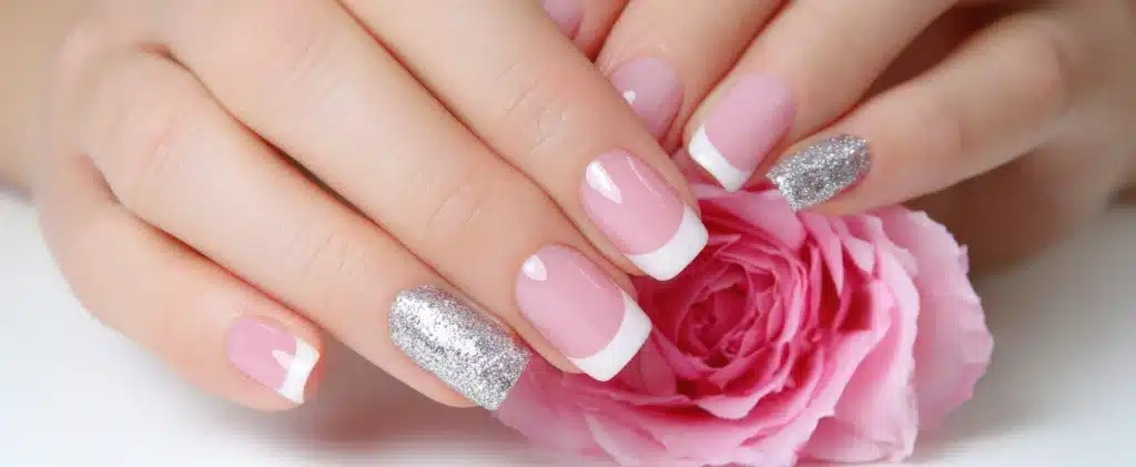 Acrylic French tips
