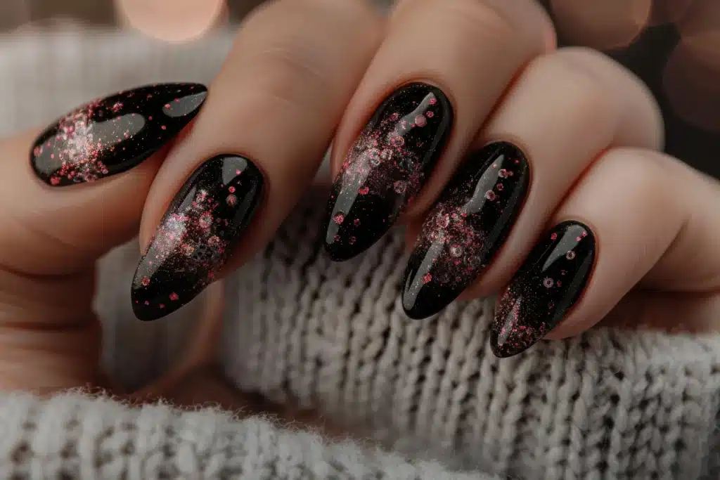Short almond nails design

