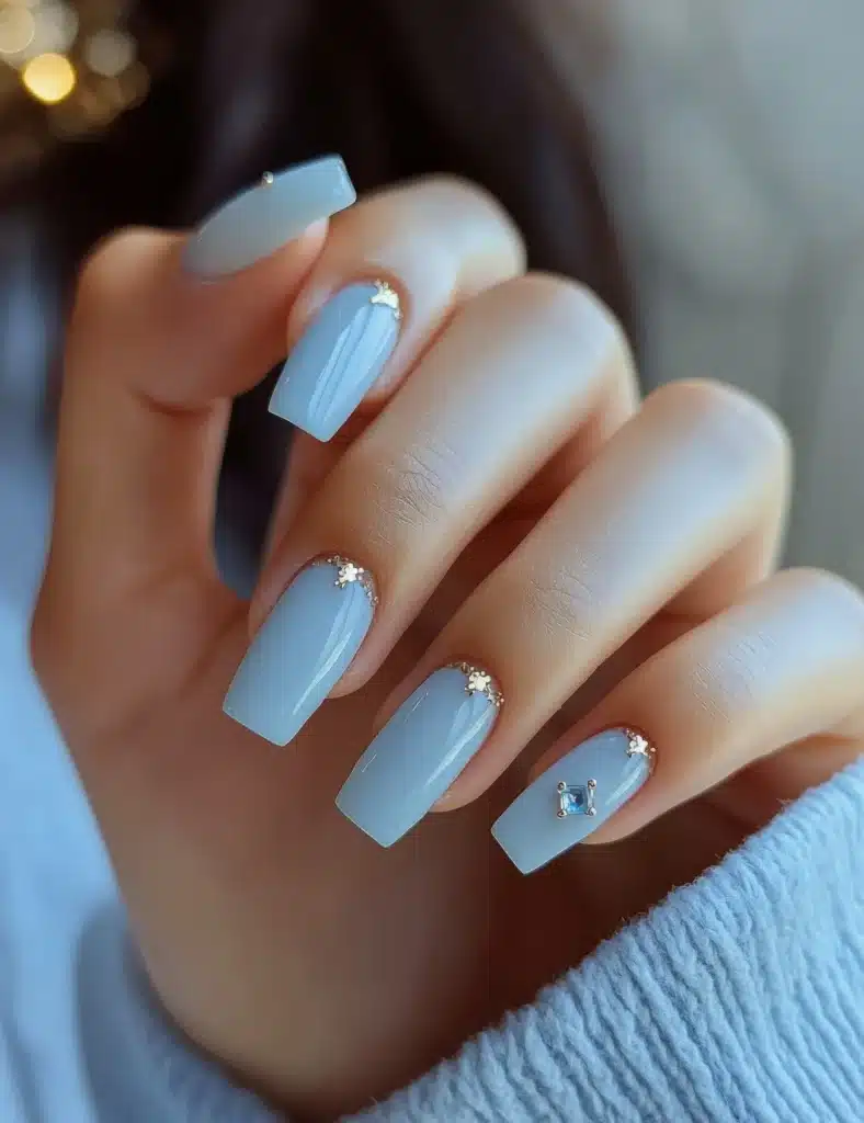 Pastel almond nails short

