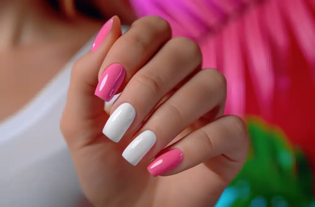 Soft pink French manicure