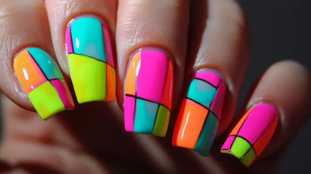 Coffin acrylic nail art