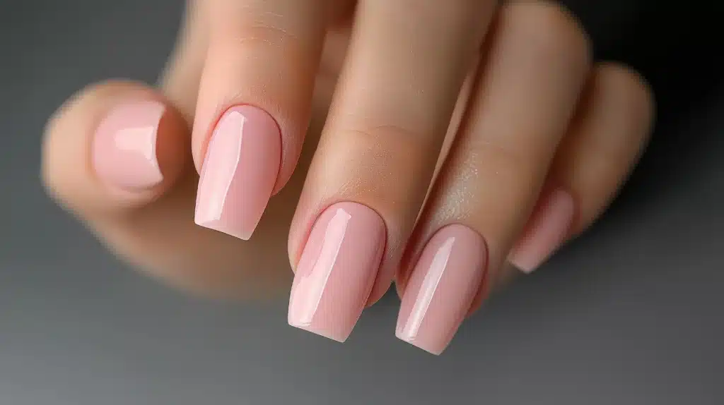 Bright coffin acrylic nails