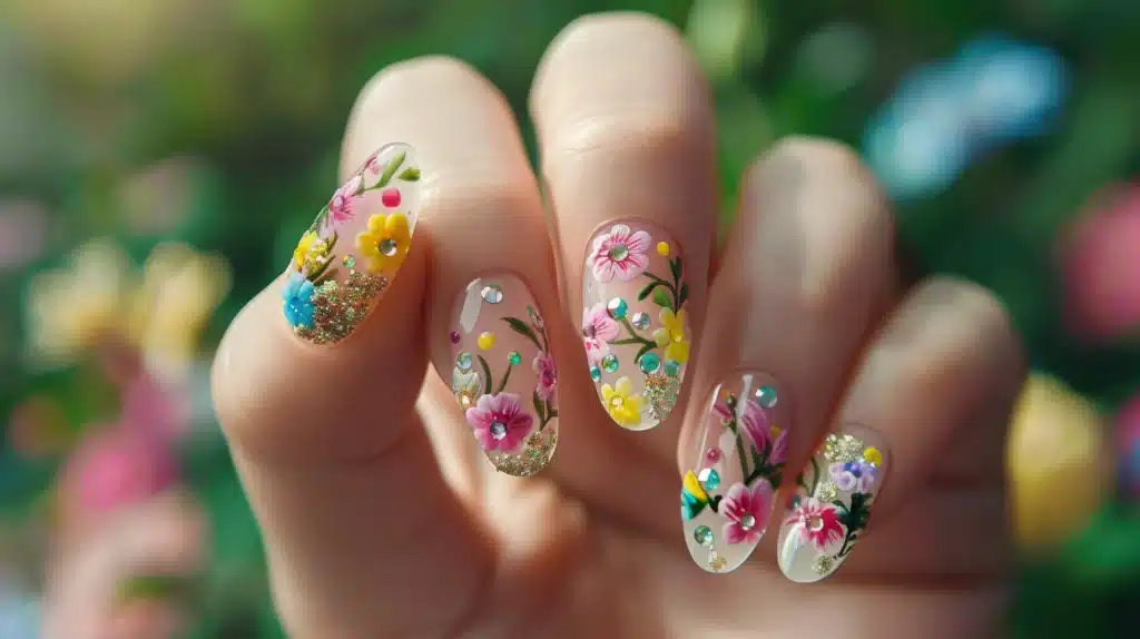 Matte coffin acrylic nails