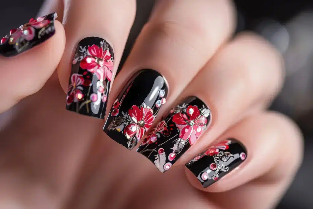 Ombre coffin acrylic nails