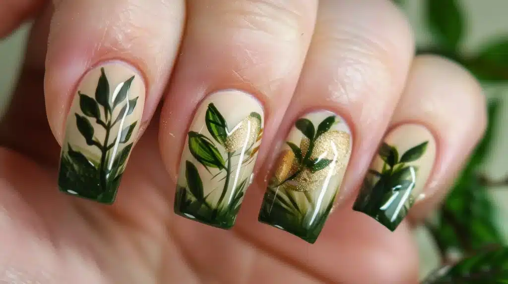 green nails