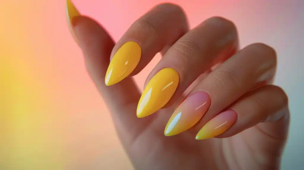 Glossy French manicure