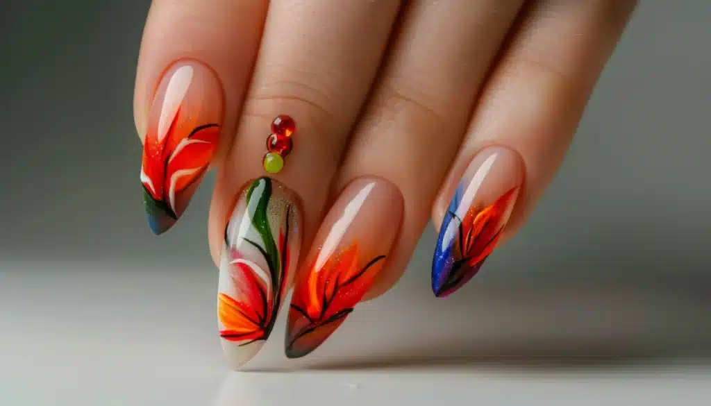 Long French nails
