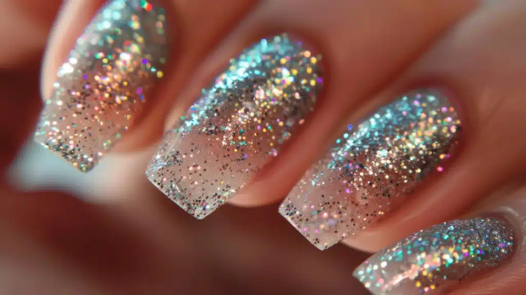 glitter nails